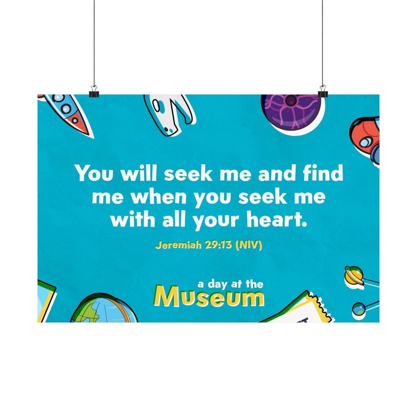 Poster | V5 | A Day At The Museum Preschool Memory Verse Graphic | Horizontal