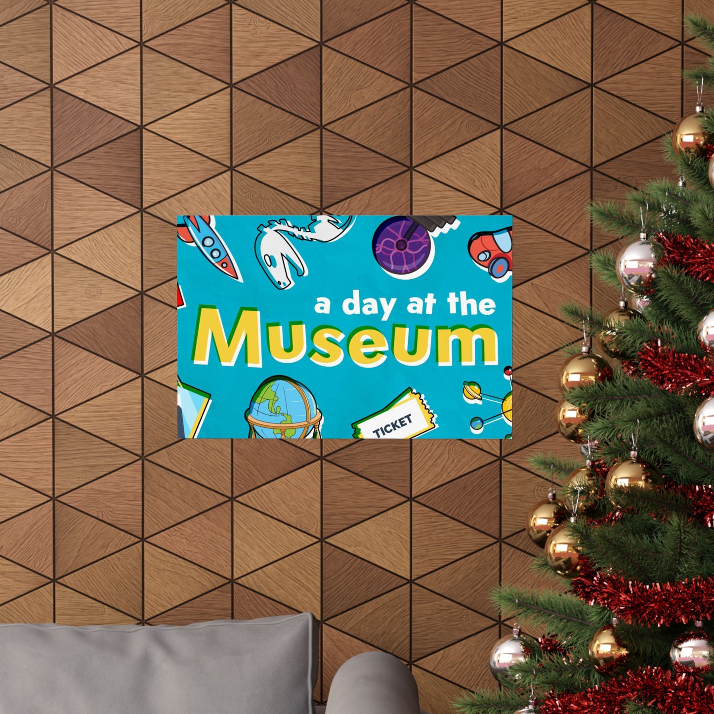 Poster I V5 I A Day At The Museum Preschool Series Graphic I Horizontal
