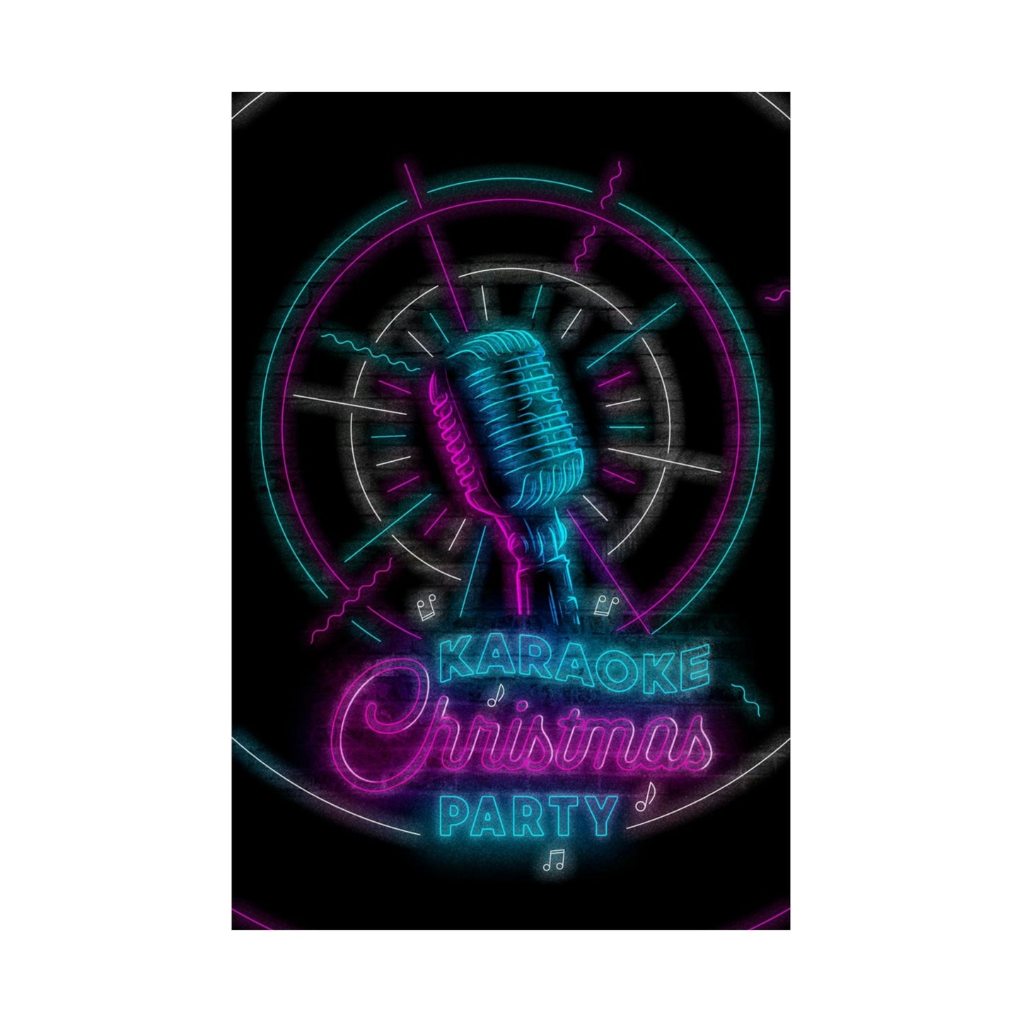 Poster I V7 I Karaoke Christmas Party Event Graphic I Vertical