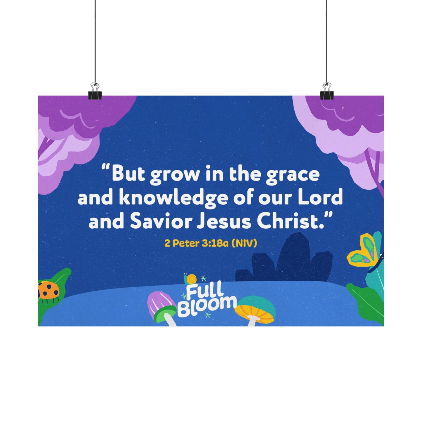 Poster | V8 | Full Bloom Preschool Memory Verse Graphic | Horizontal