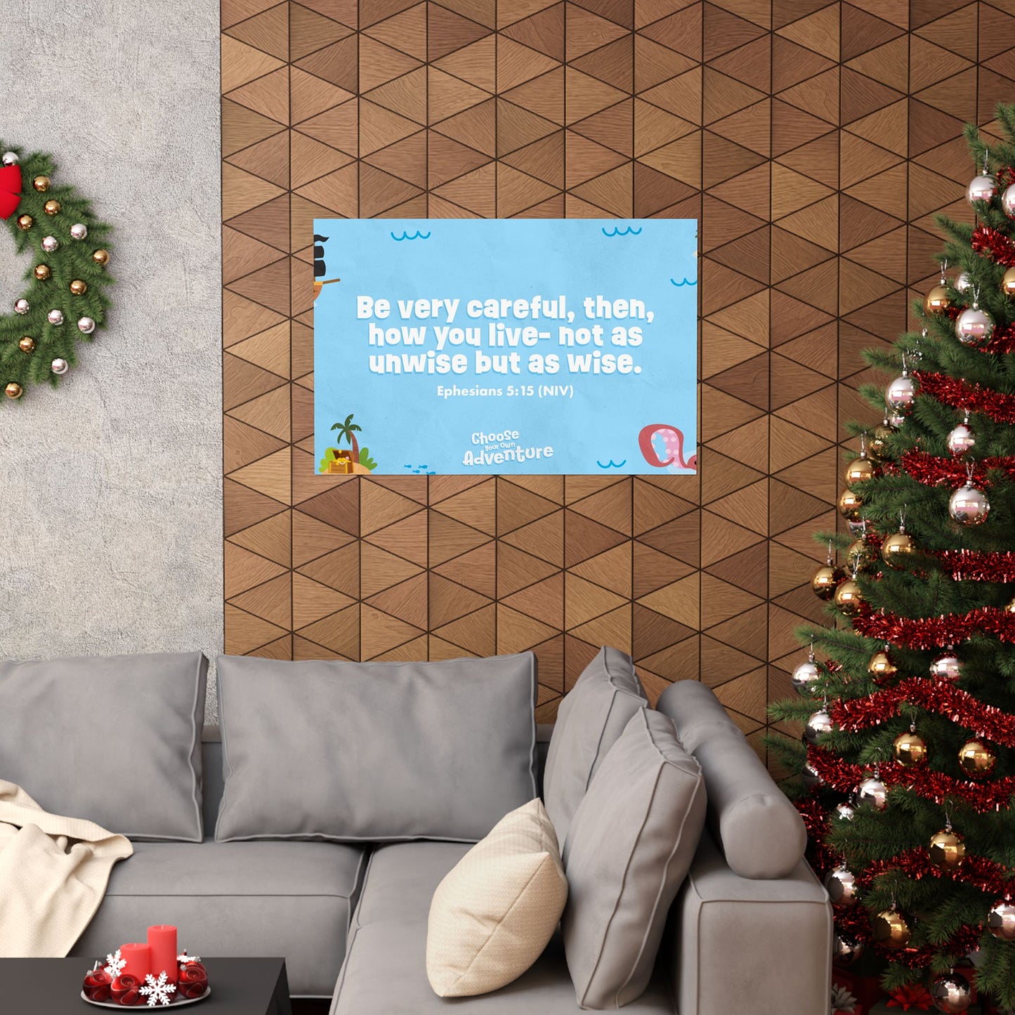 Poster | V5 | Choose Your Own Adventure Preschool Memory Verse Graphic | Horizontal