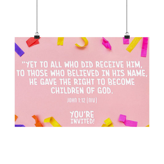 Poster | V9 | You're Invited! Elementary Memory Verse Graphic | Horizontal