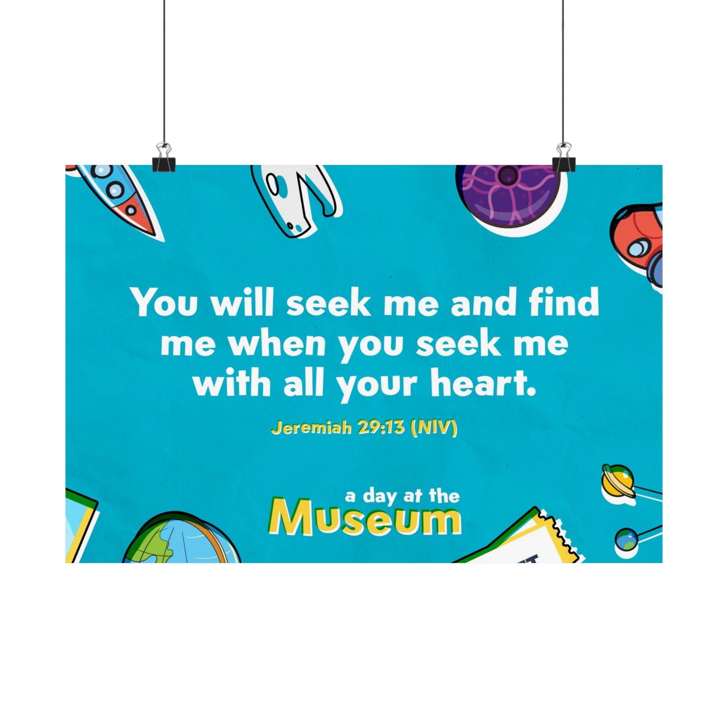 Poster | V5 | A Day At The Museum Preschool Memory Verse Graphic | Horizontal