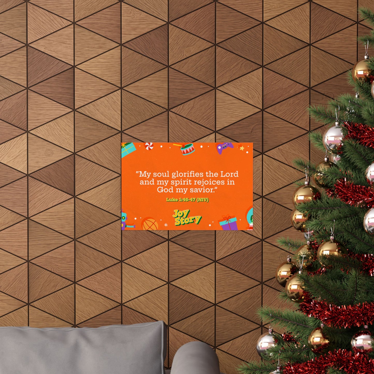 Poster | V8 | Joy Story Preschool Memory Verse Graphic | Horizontal