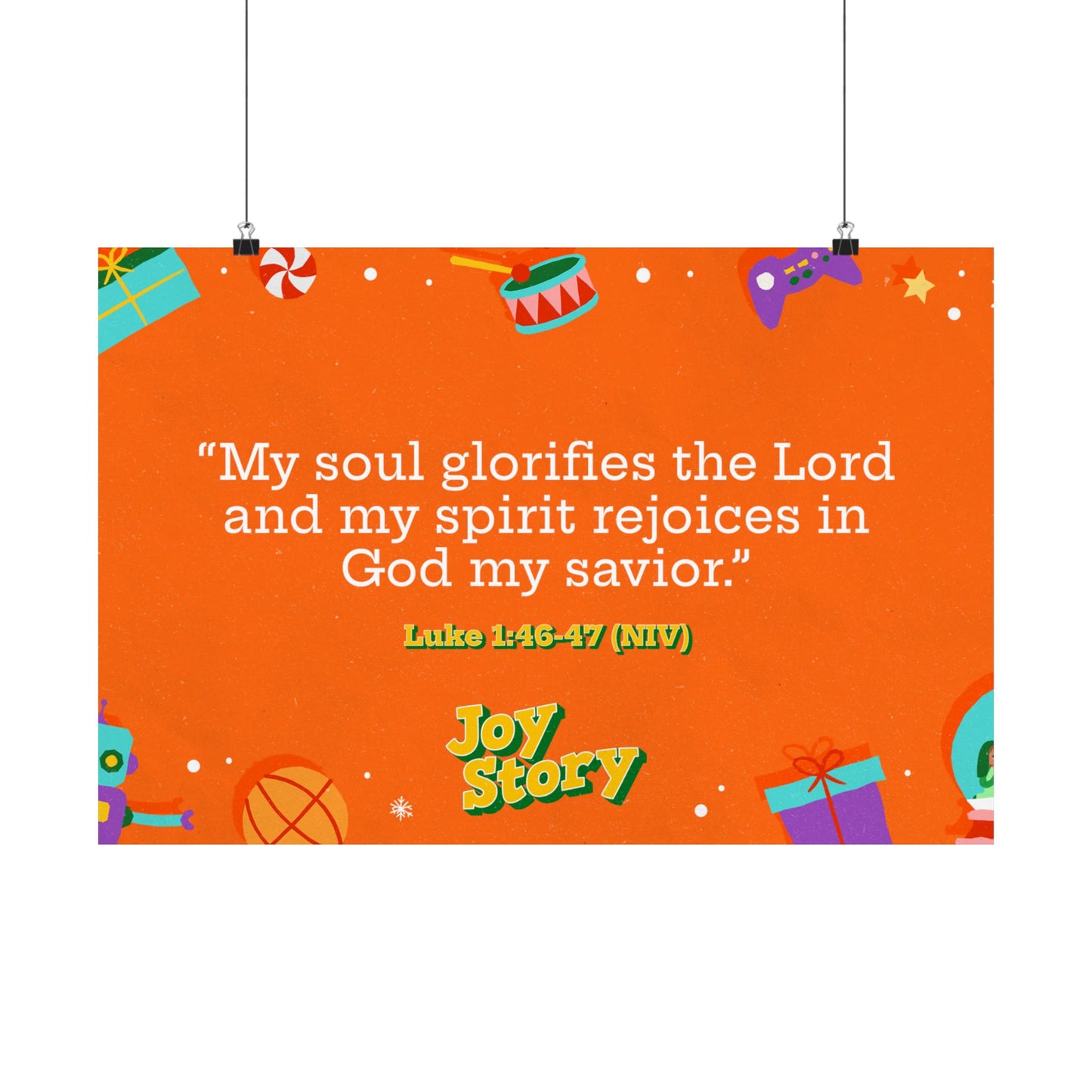Poster | V8 | Joy Story Preschool Memory Verse Graphic | Horizontal