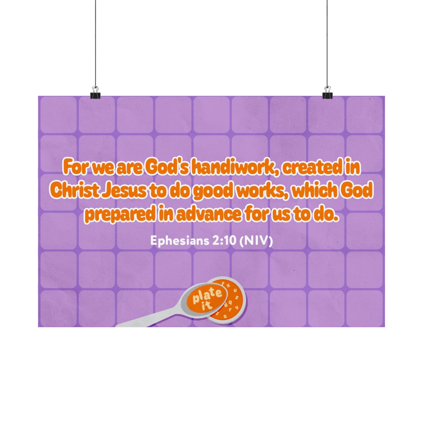 Poster | V5 | Plate It Preschool Memory Verse Graphic | Horizontal