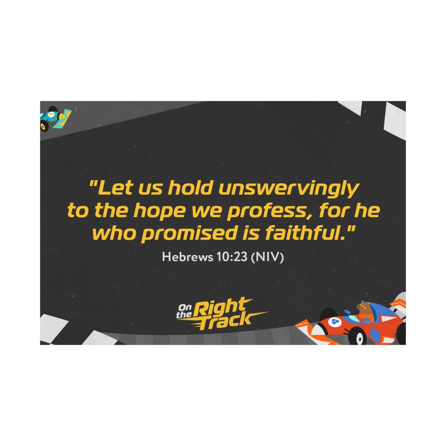 Poster | V7 | On the Right Track Preschool Memory Verse Graphic | Horizontal