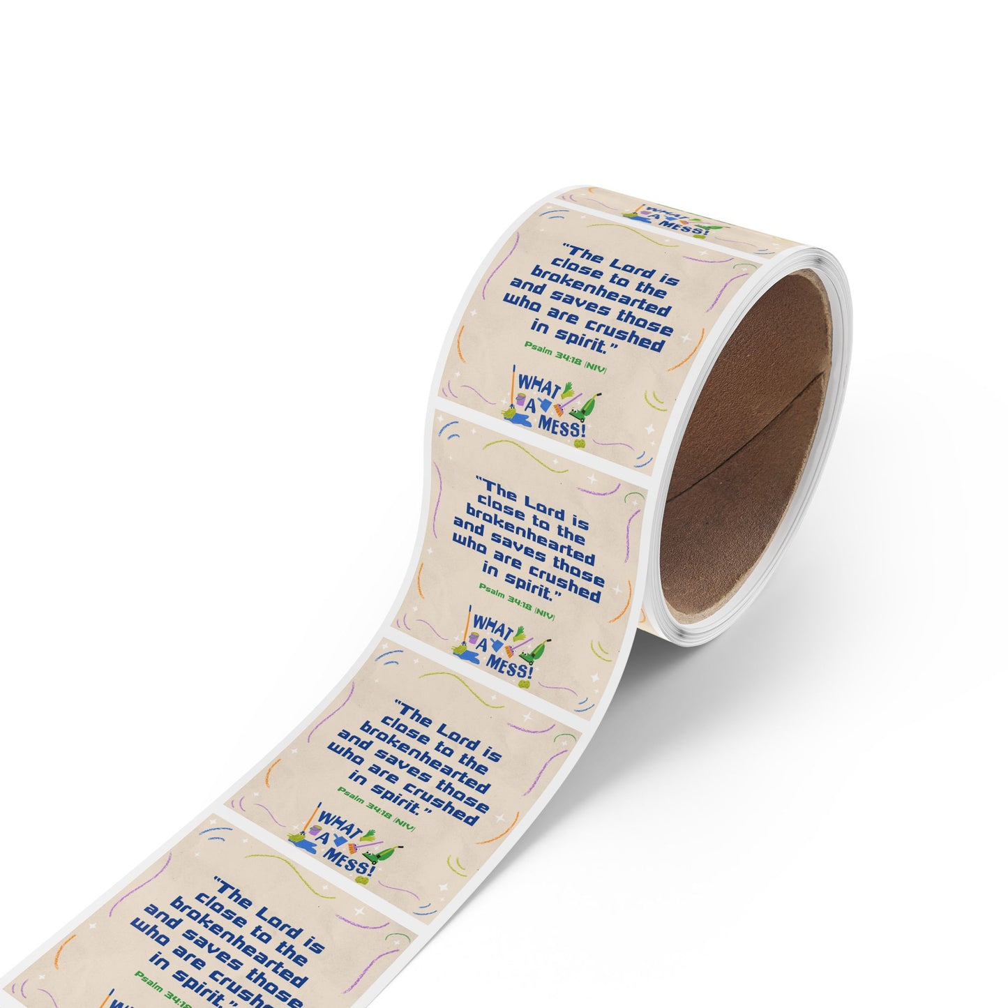 Memory Verse Sticker Roll | What A Mess Preschool