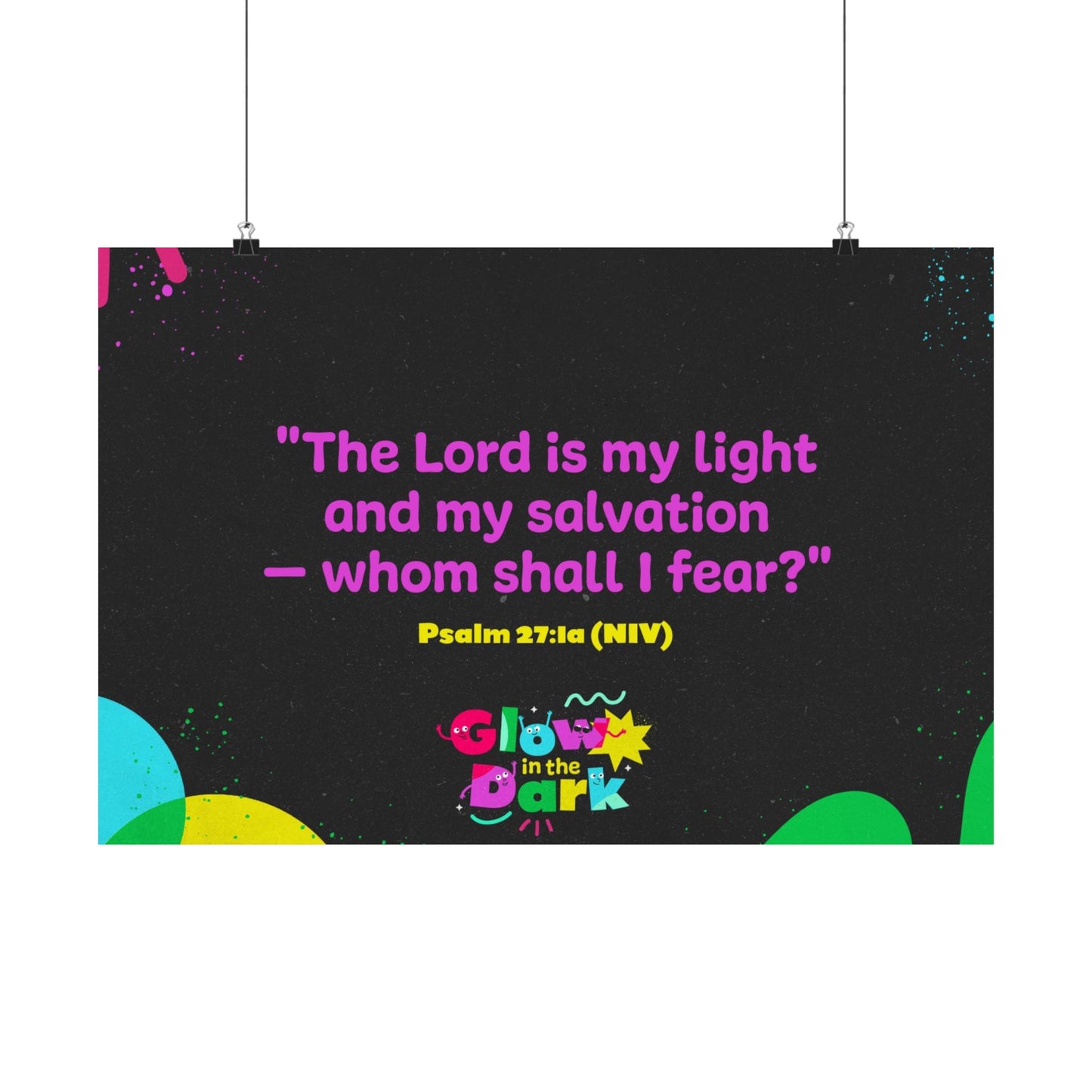 Poster | V7 | Glow in the Dark Preschool Memory Verse Graphic | Horizontal