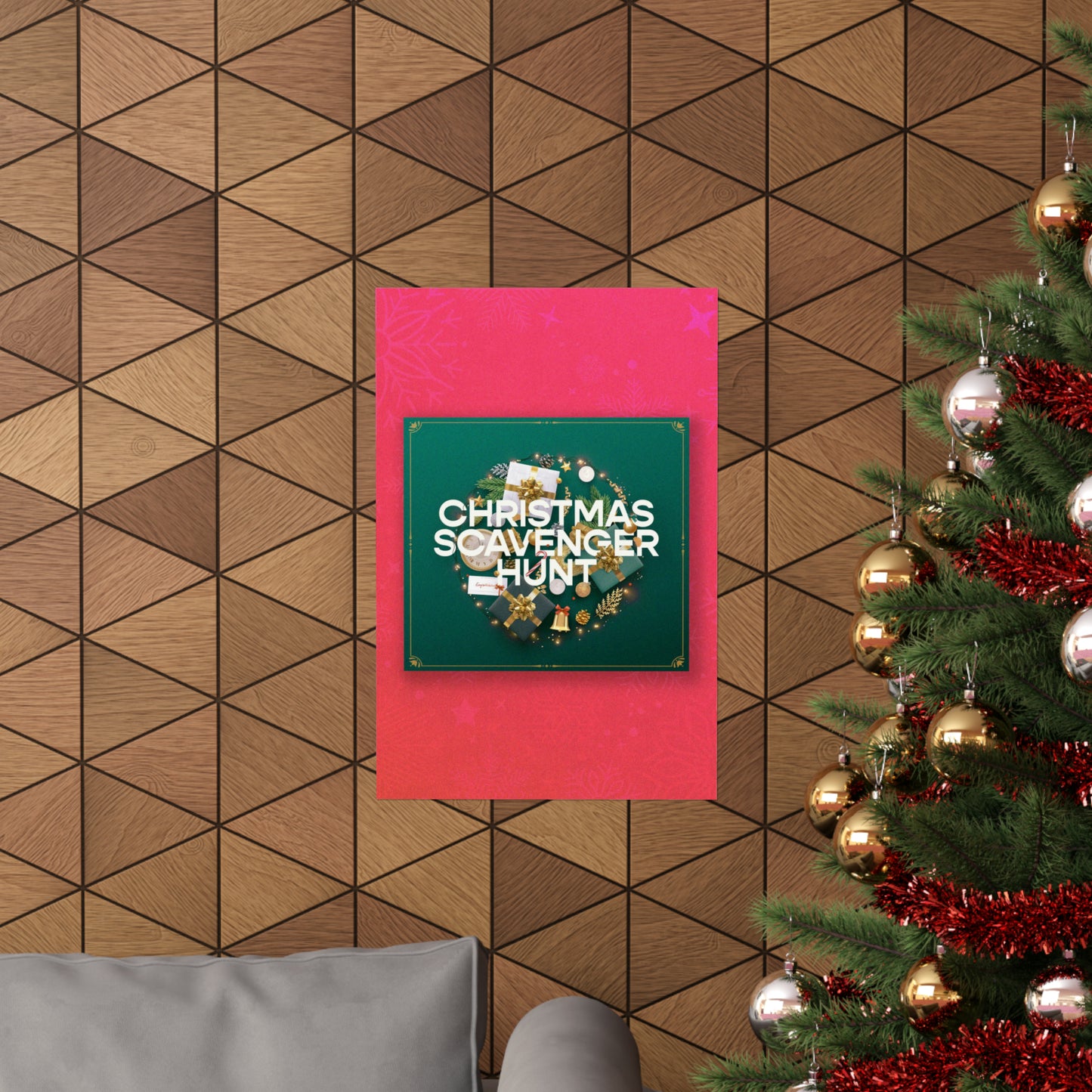 Poster I V6 I Christmas Scavenger Hunt Event Graphic I Vertical