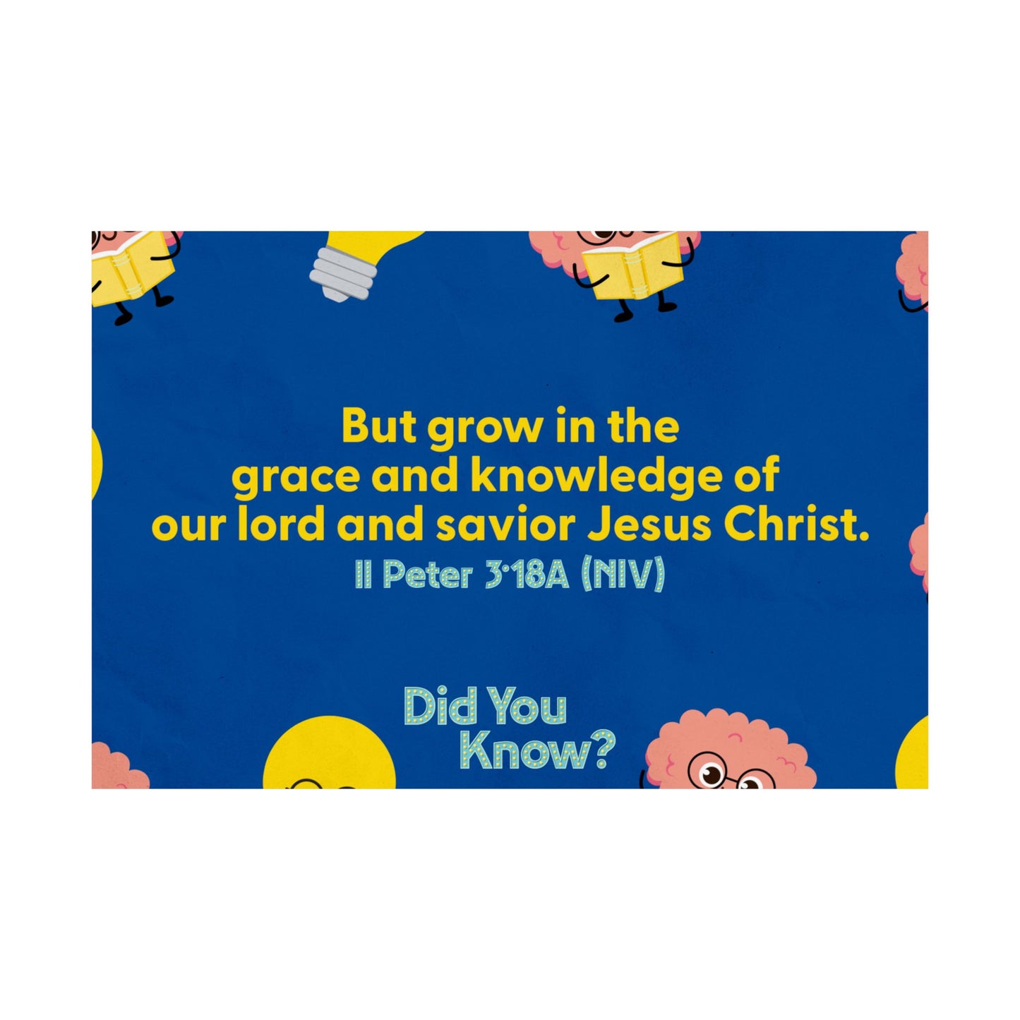 Poster | V5 | Did You Know? Preschool Memory Verse Graphic | Horizontal