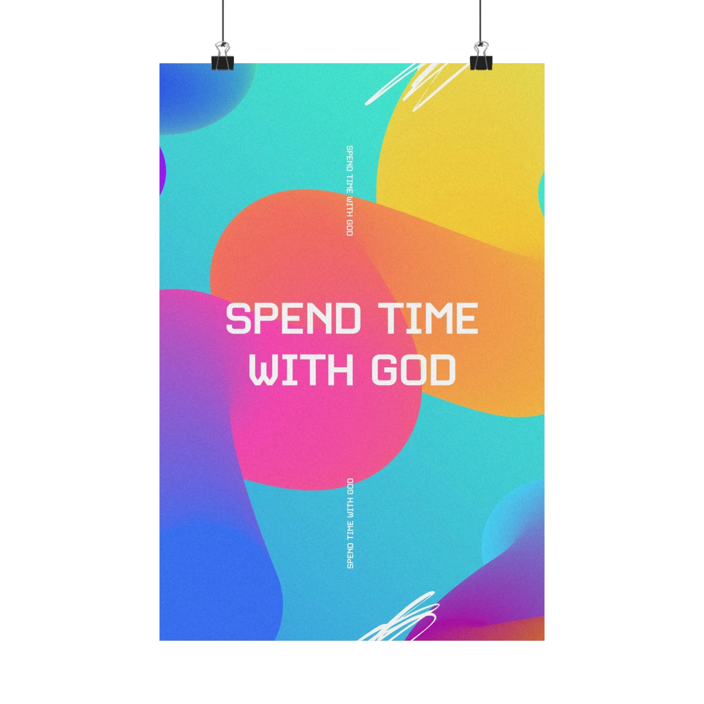 Poster I V6 I Spend Time With God Kids Discipleship Graphic I Vertical