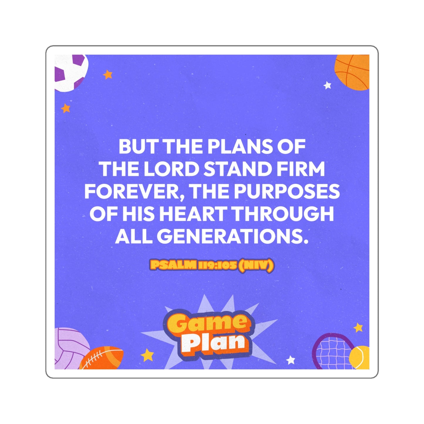 Memory Verse Sticker | V8 | Game Plan Preschool