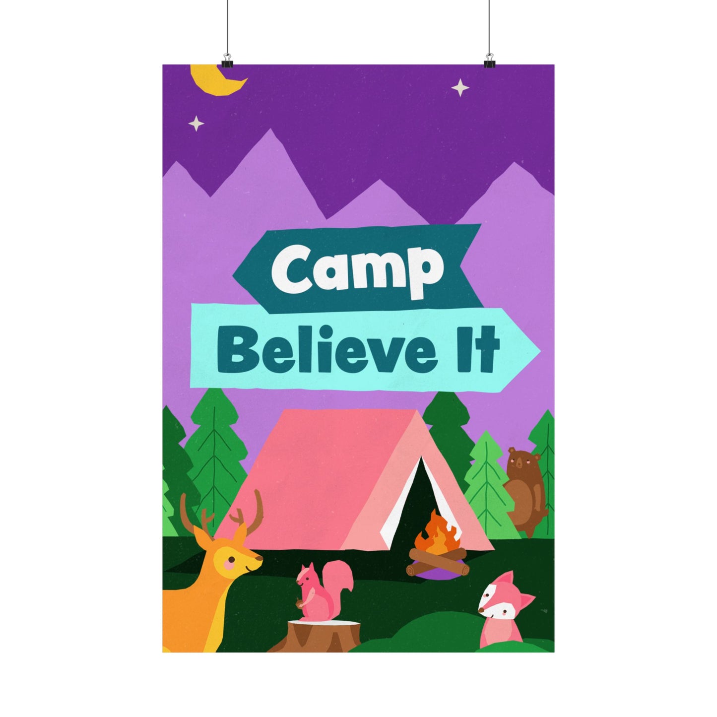 Poster | V8 | Camp Believe It Preschool Series Graphic | Vertical