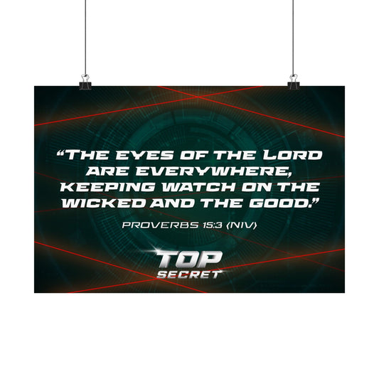 Poster | V9 | Top Secret Elementary Memory Verse Graphic | Horizontal