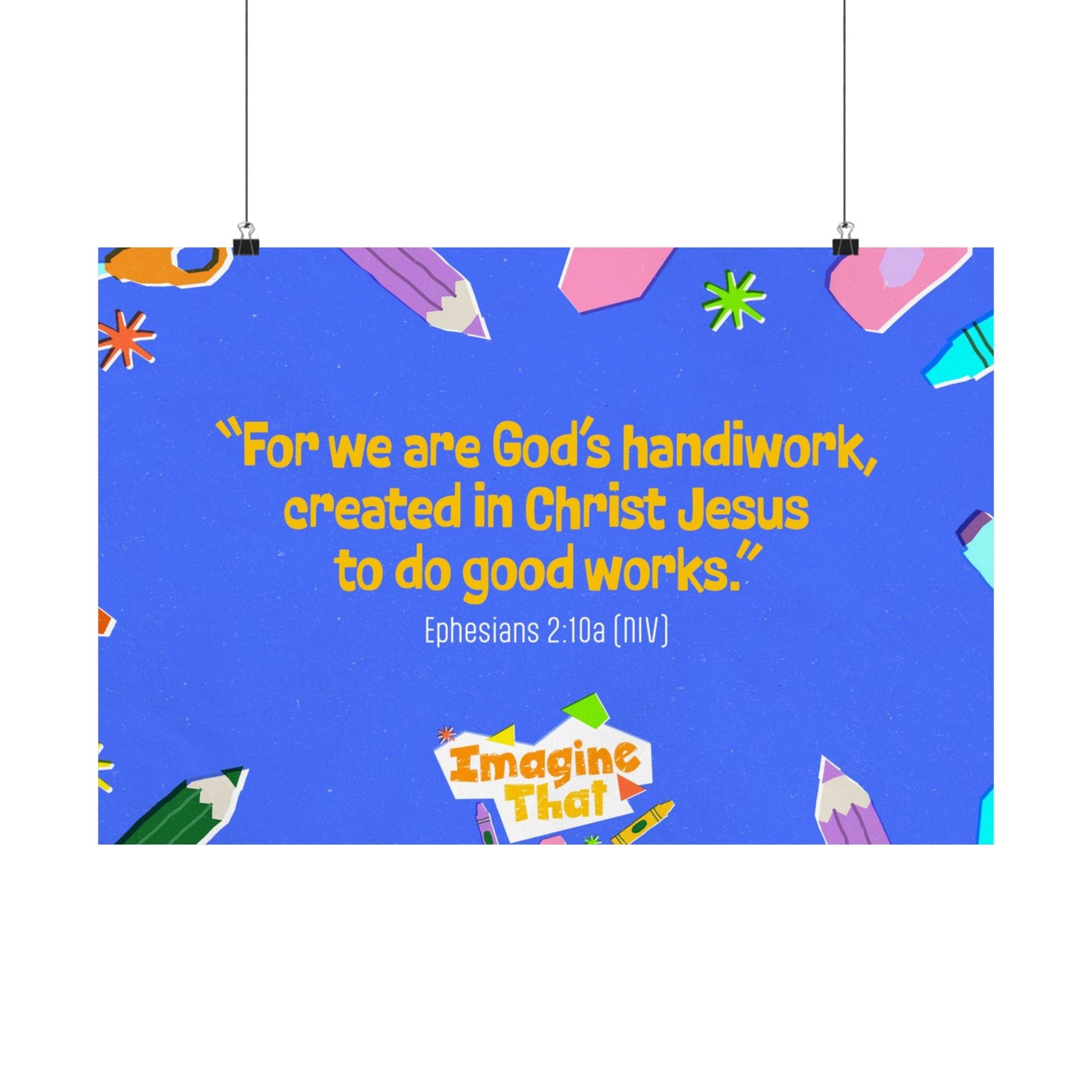 Poster | V8 | Imagine That Preschool Memory Verse Graphic | Horizontal
