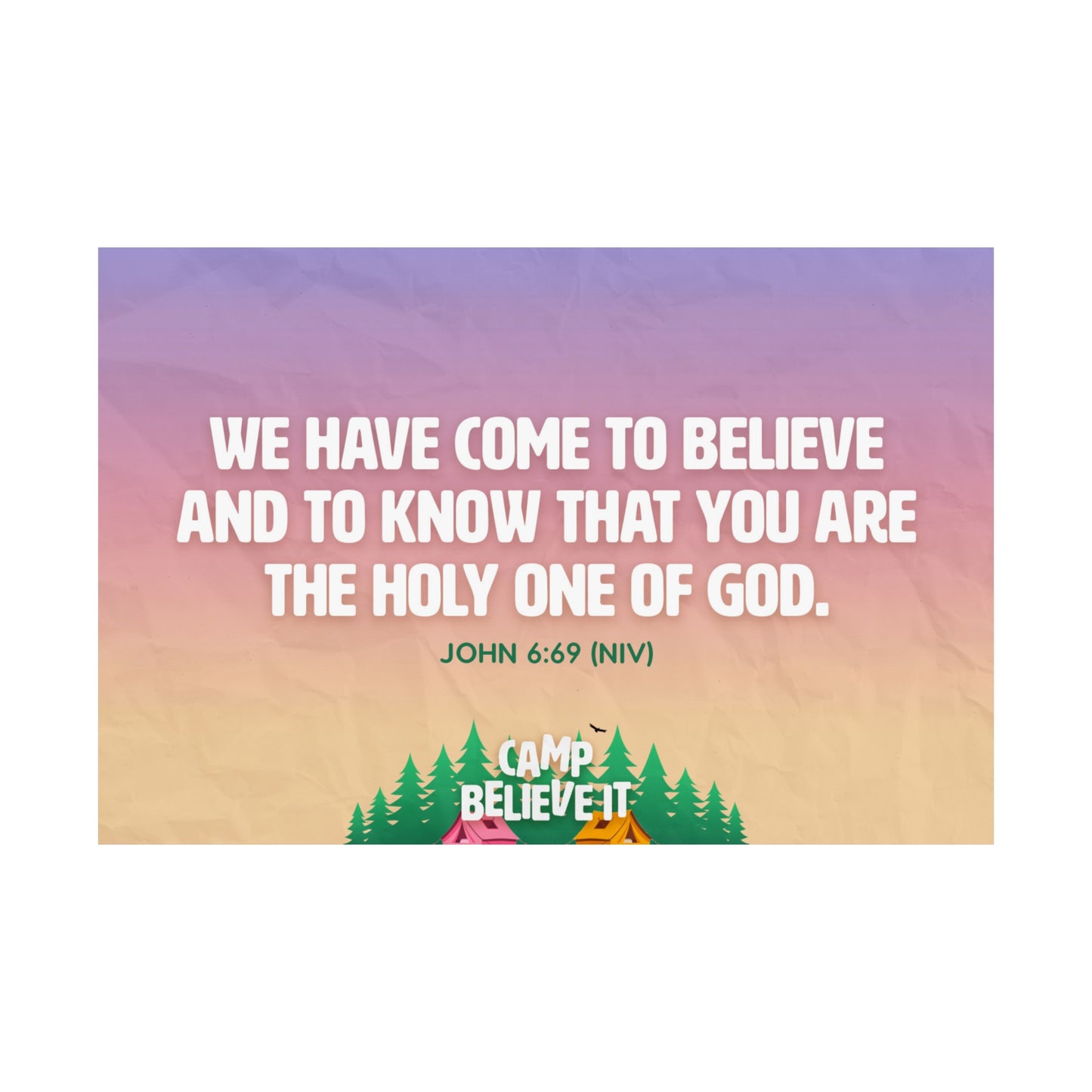 Poster | V8 | Camp Believe It Memory Verse Graphic | Horizontal