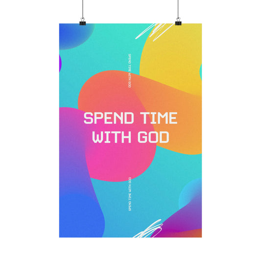 Poster I V6 I Spend Time With God Kids Discipleship Graphic I Vertical