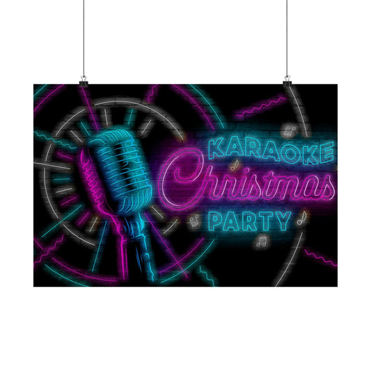 Poster I V7 I Karaoke Christmas Party Event Graphic I Horizontal