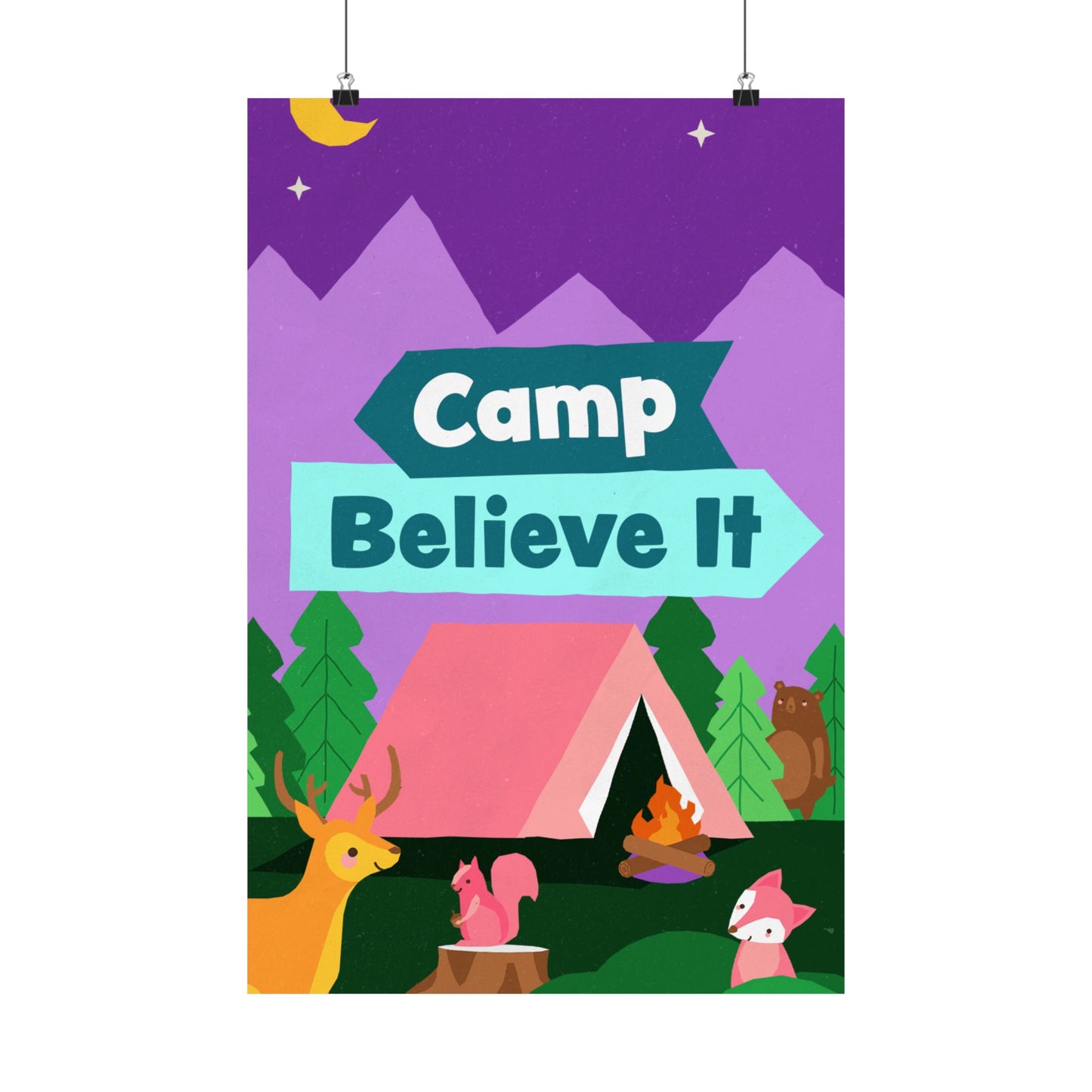 Poster | V8 | Camp Believe It Preschool Series Graphic | Vertical