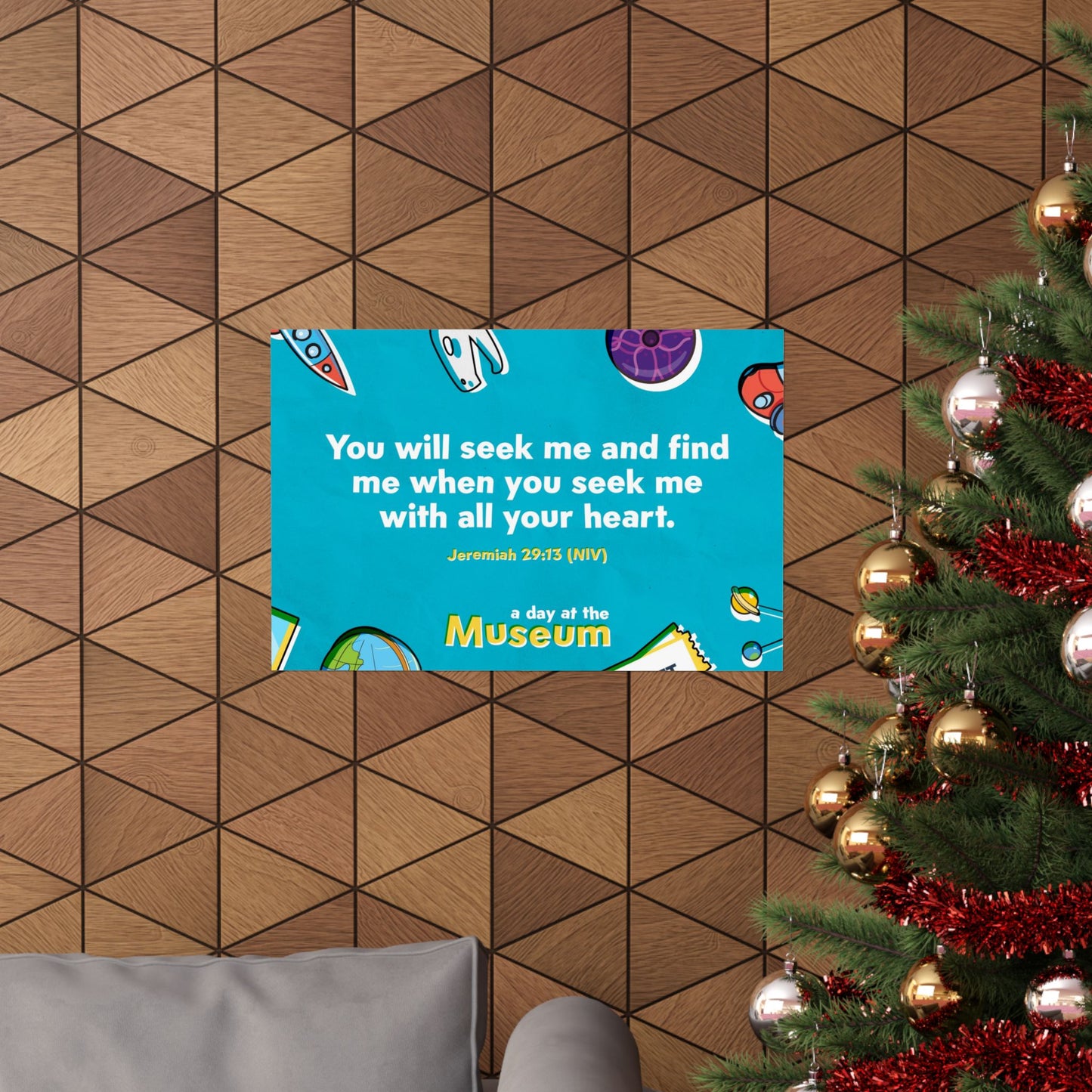 Poster | V5 | A Day At The Museum Preschool Memory Verse Graphic | Horizontal
