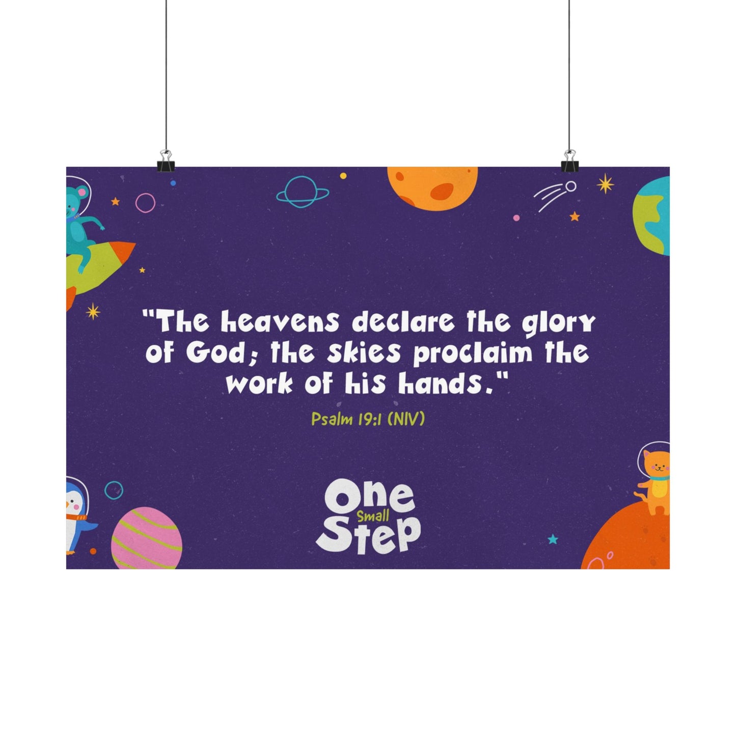 Poster | V7 | One Small Step Preschool Memory Verse Graphic | Horizontal