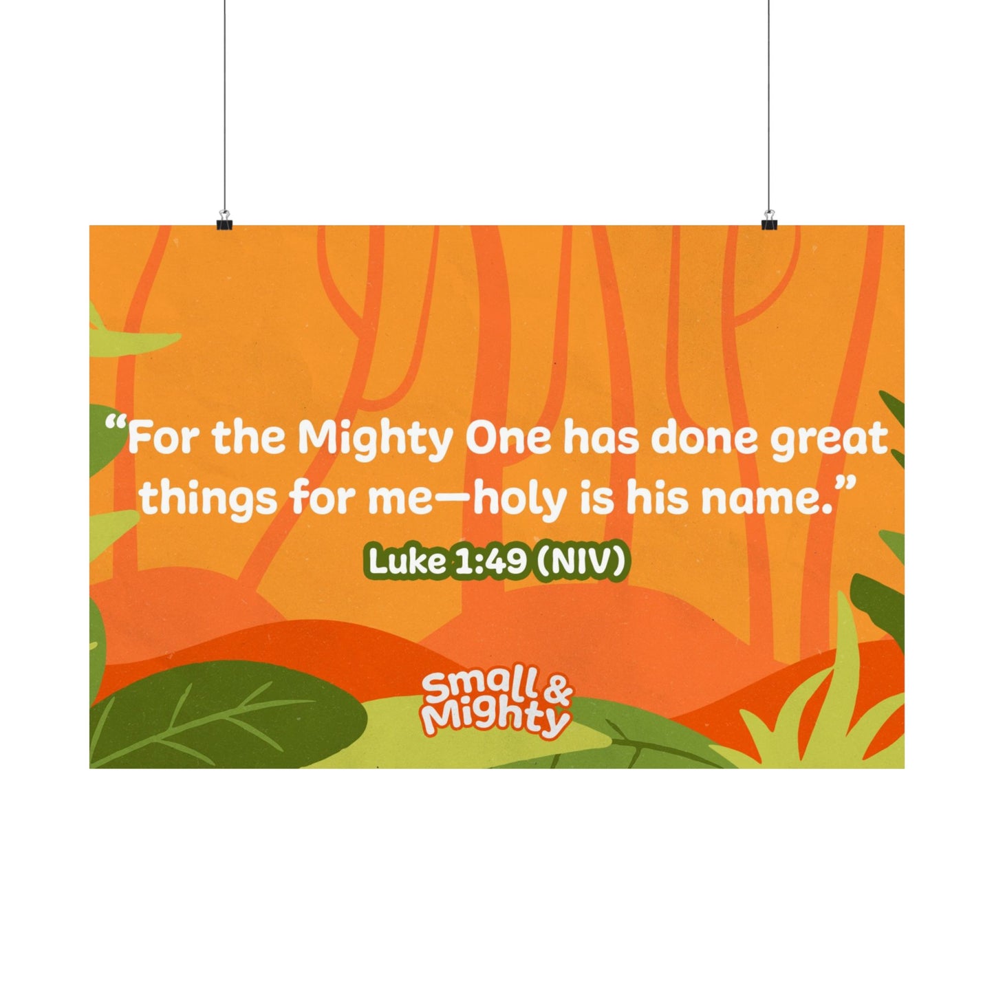 Poster | Small & Mighty Preschool Memory Verse Graphic | Horizontal