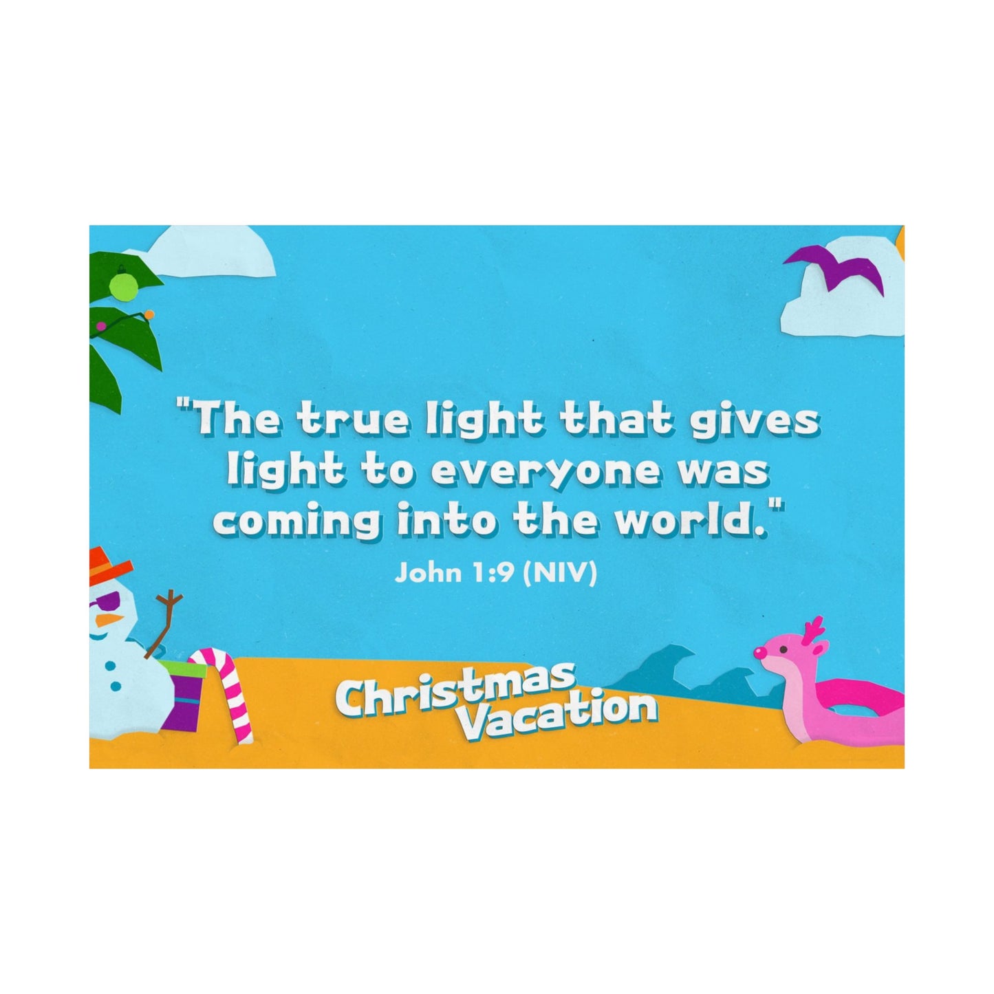 Poster | V7 | Christmas Vacation Preschool Memory Verse Graphic | Horizontal
