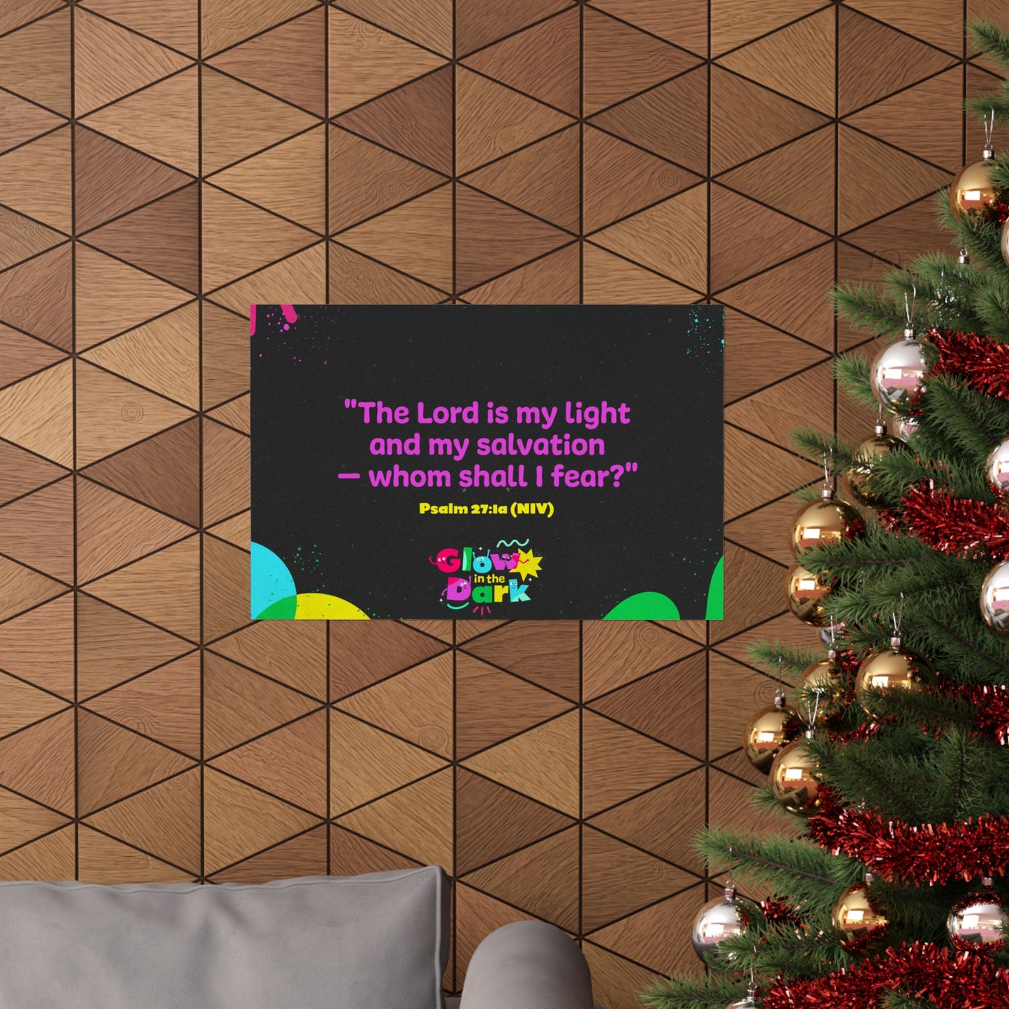 Poster | V7 | Glow in the Dark Preschool Memory Verse Graphic | Horizontal
