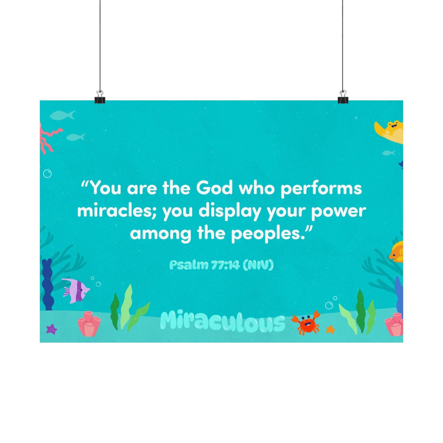 Poster | V8 | Miraculous Preschool Memory Verse Graphic | Horizontal