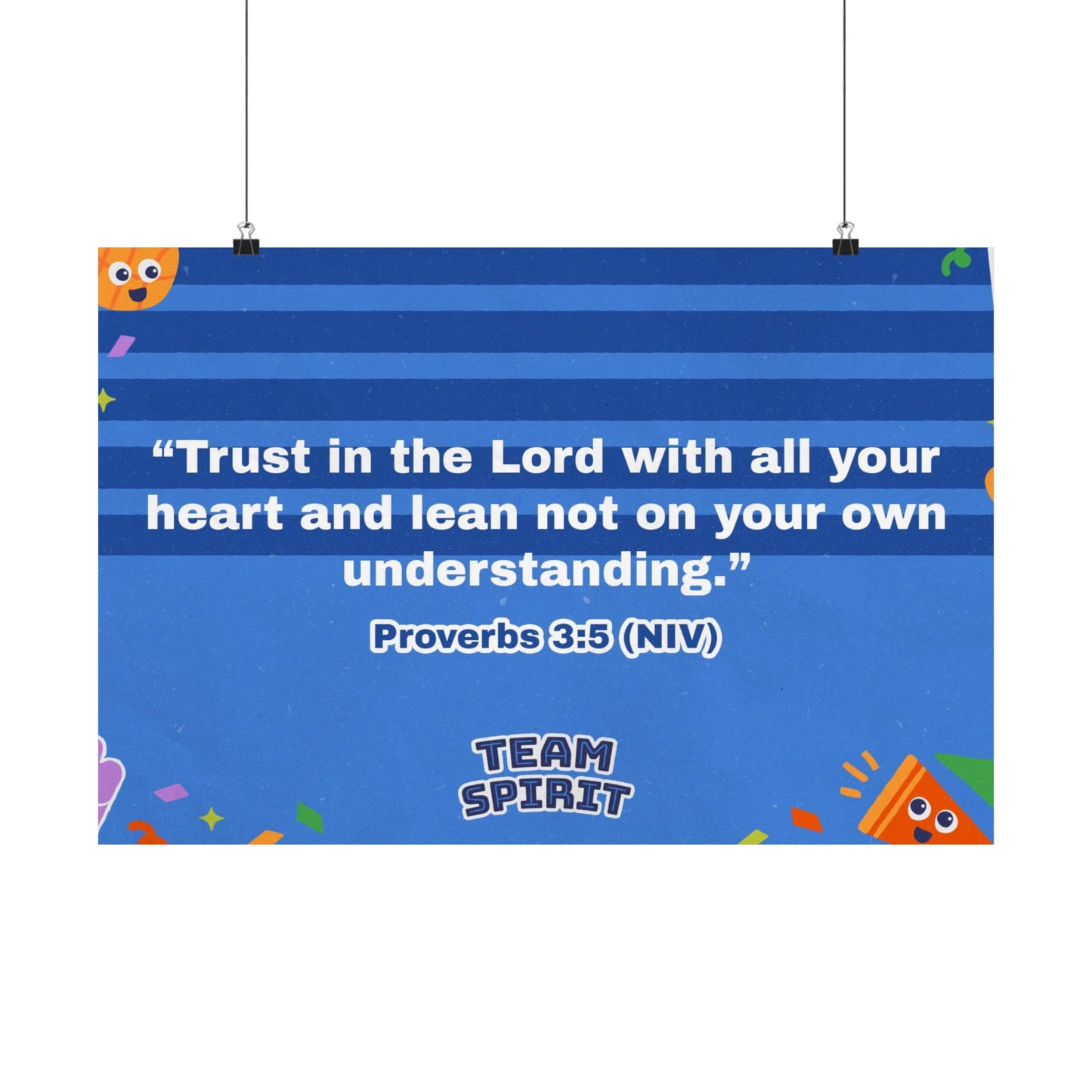 Poster | Team Spirit Preschool Memory Verse Graphic | Horizontal