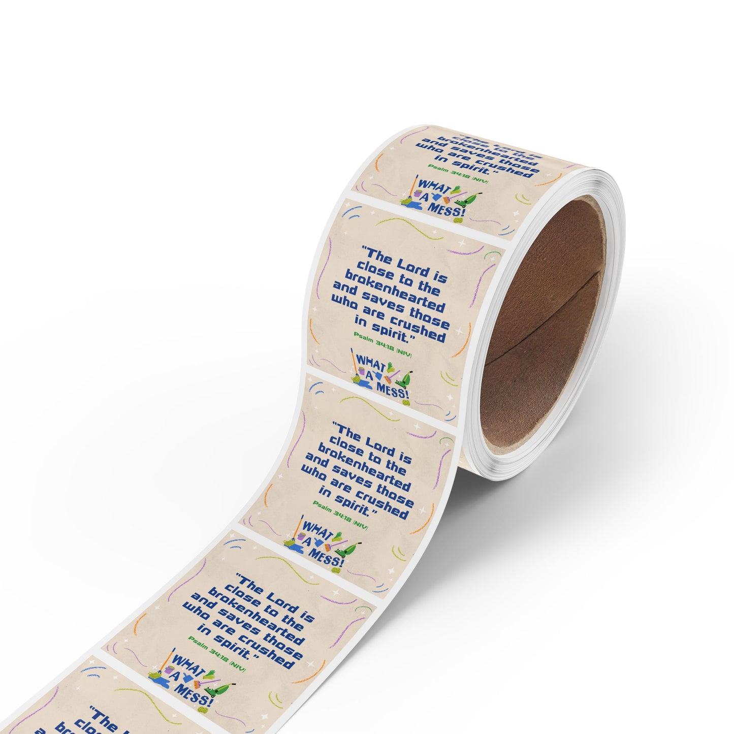 Memory Verse Sticker Roll | What A Mess Preschool