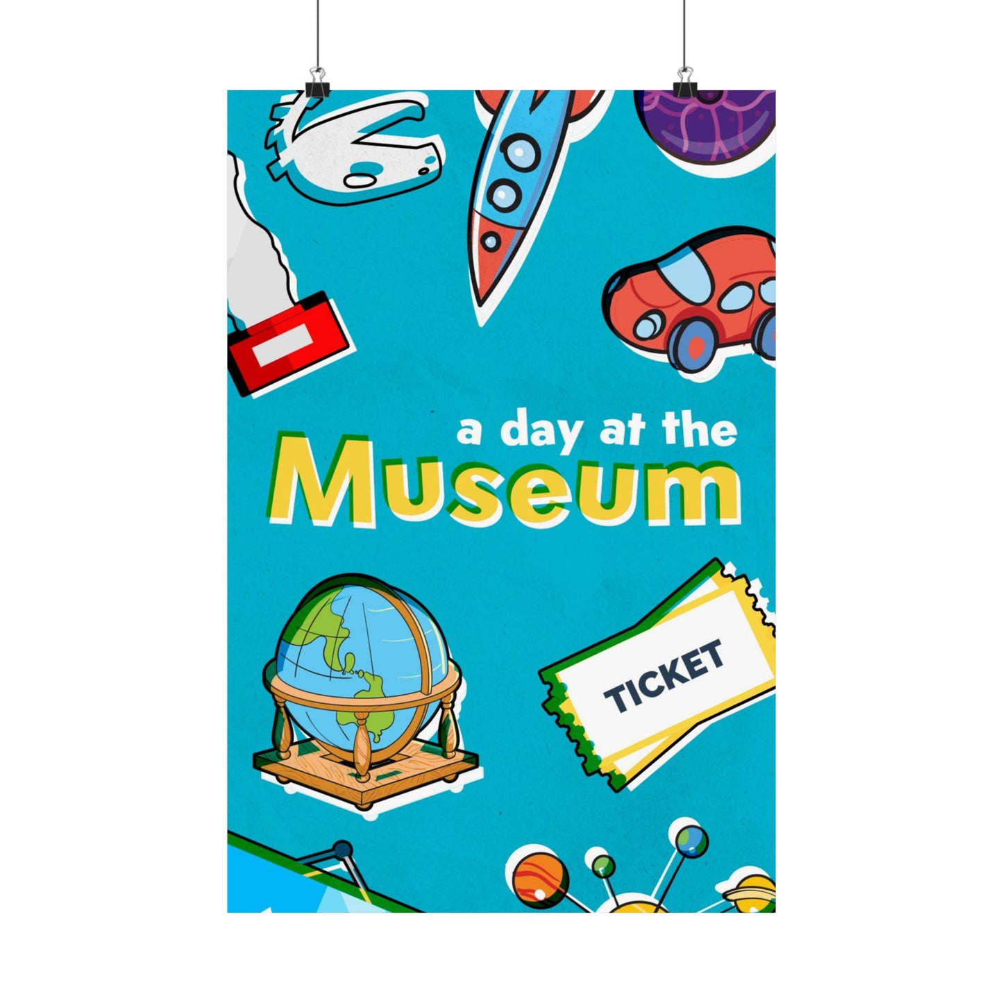 Poster I V5 I A Day At The Museum Preschool Series Graphic I Vertical