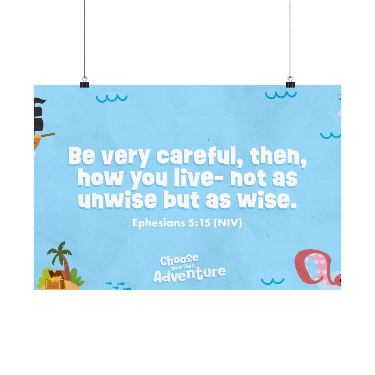 Poster | V5 | Choose Your Own Adventure Preschool Memory Verse Graphic | Horizontal