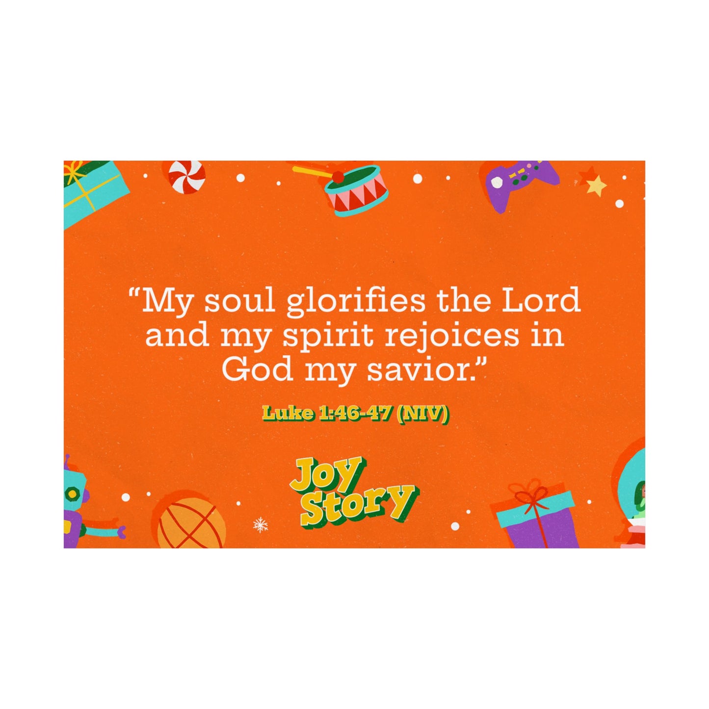 Poster | V8 | Joy Story Preschool Memory Verse Graphic | Horizontal