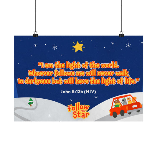 Poster | V9 | Follow The Star Preschool Memory Verse Graphic | Horizontal