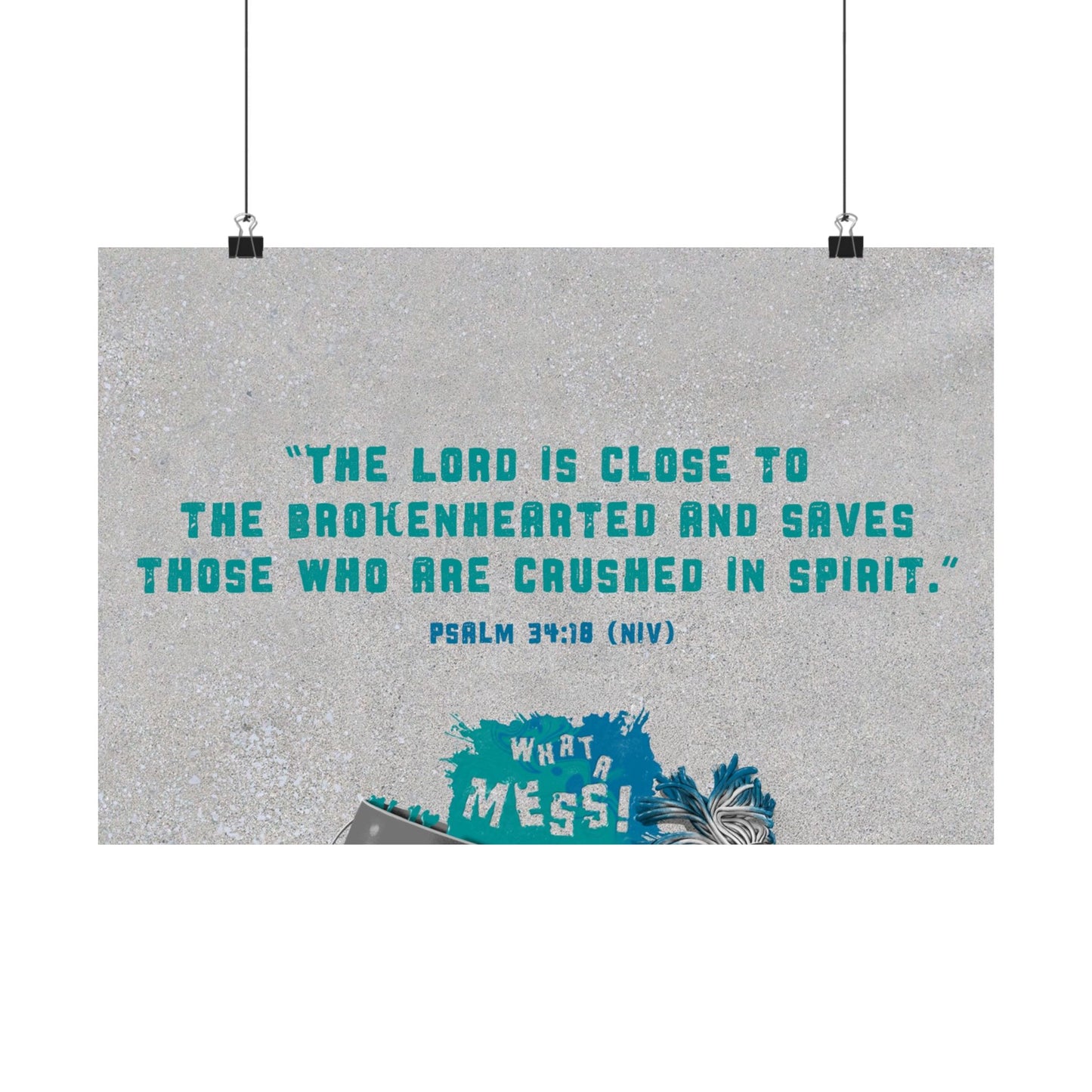 Poster | What A Mess Elementary Memory Verse Graphic | Horizontal