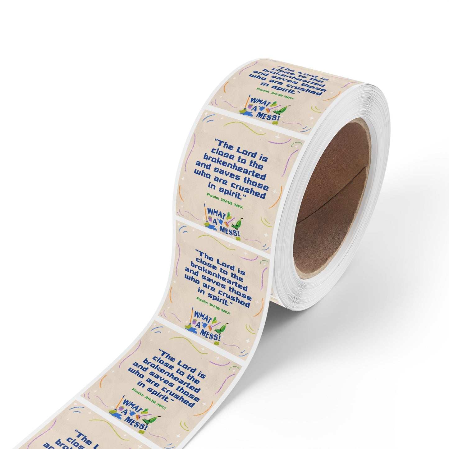 Memory Verse Sticker Roll | What A Mess Preschool