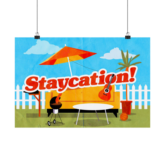 Poster I V6 I Staycation! Series Graphic I Horizontal
