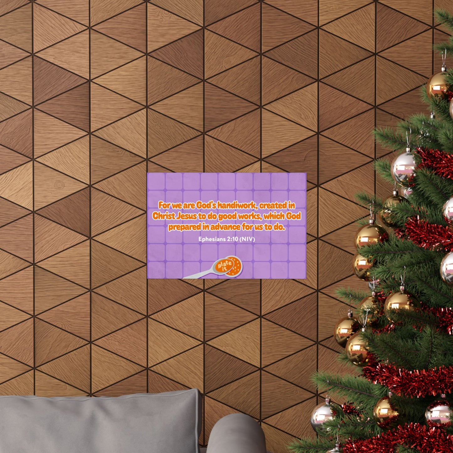 Poster | V5 | Plate It Preschool Memory Verse Graphic | Horizontal