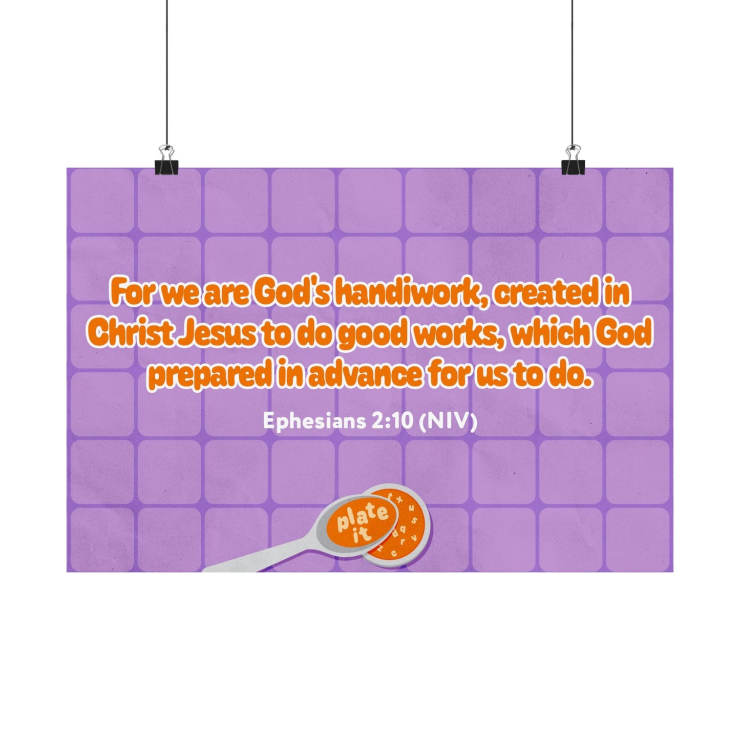 Poster | V5 | Plate It Preschool Memory Verse Graphic | Horizontal
