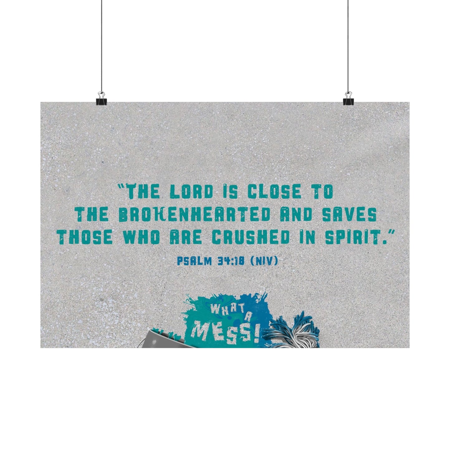 Poster | What A Mess Elementary Memory Verse Graphic | Horizontal