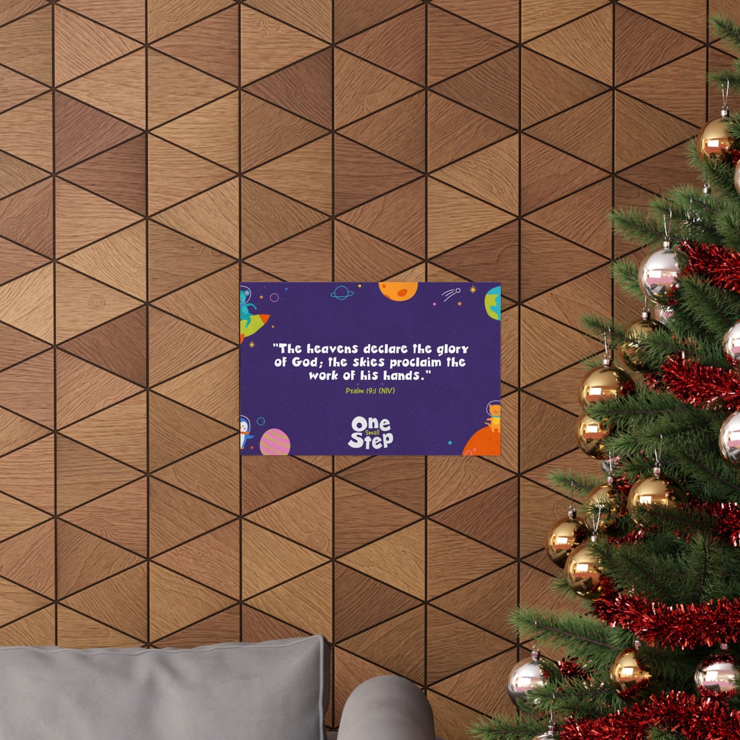 Poster | V7 | One Small Step Preschool Memory Verse Graphic | Horizontal