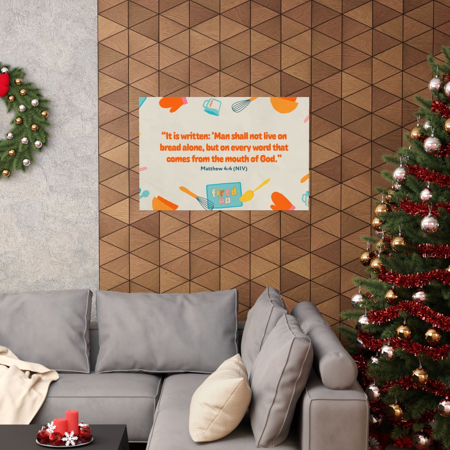 Poster | V8 | Fired Up Preschool Memory Verse Graphic | Horizontal