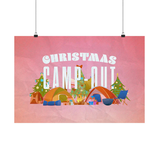 Poster I V7 I Christmas Camp Out Event Graphic I Horizontal