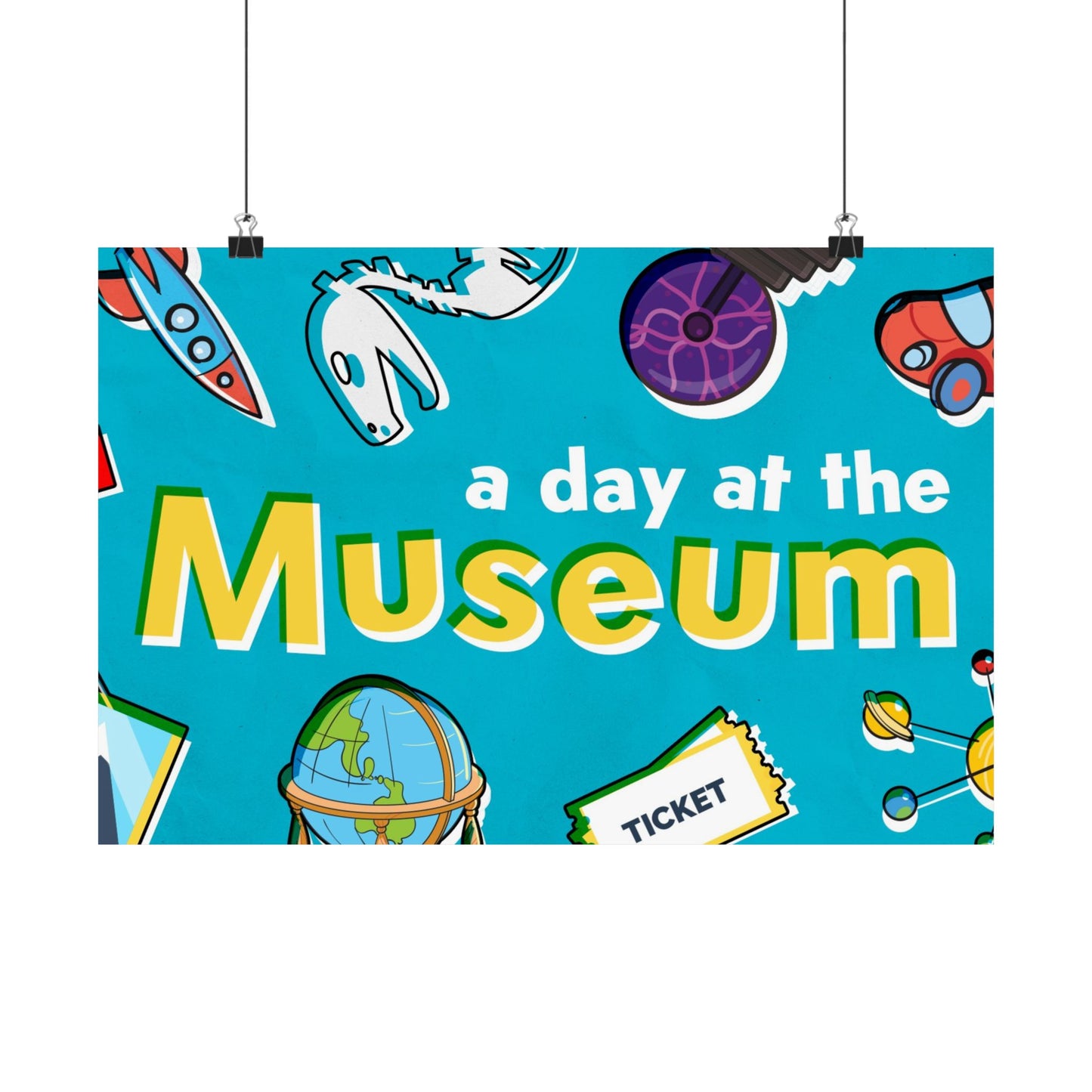 Poster I V5 I A Day At The Museum Preschool Series Graphic I Horizontal