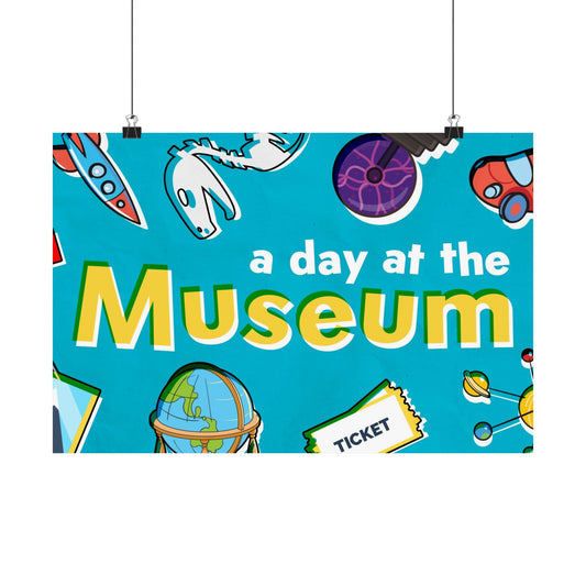 Poster I V5 I A Day At The Museum Preschool Series Graphic I Horizontal