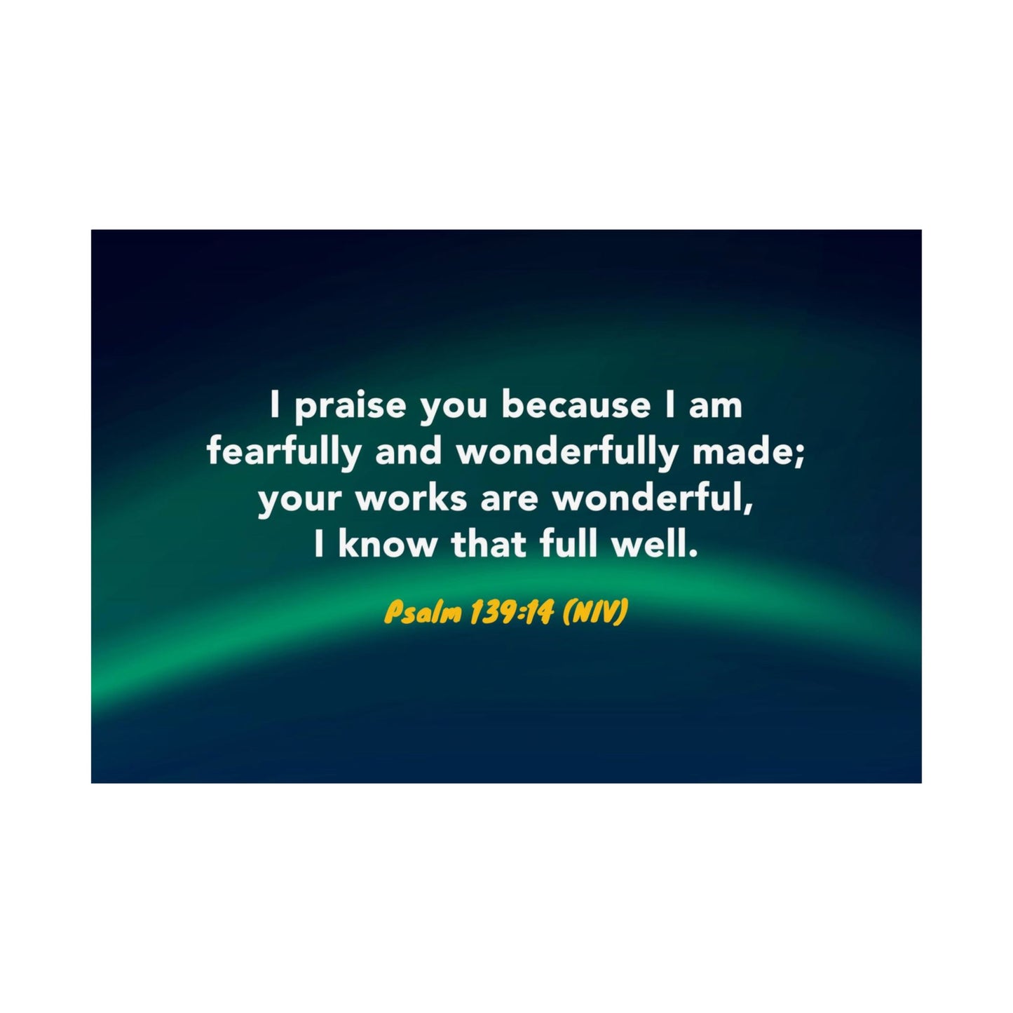 Poster | V6 | Wonder-Full Preschool Memory Verse Graphic | Horizontal