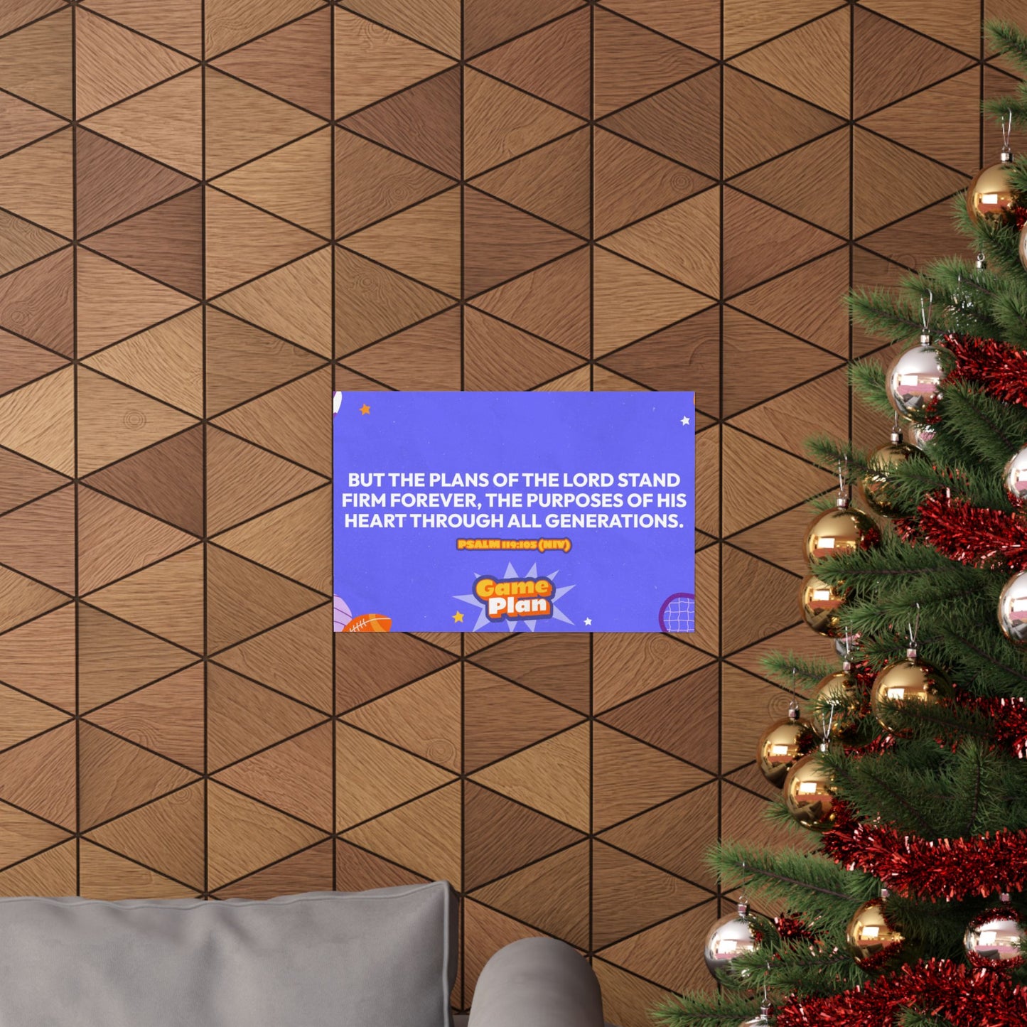 Poster | V8 | Game Plan Preschool Memory Verse Graphic | Horizontal