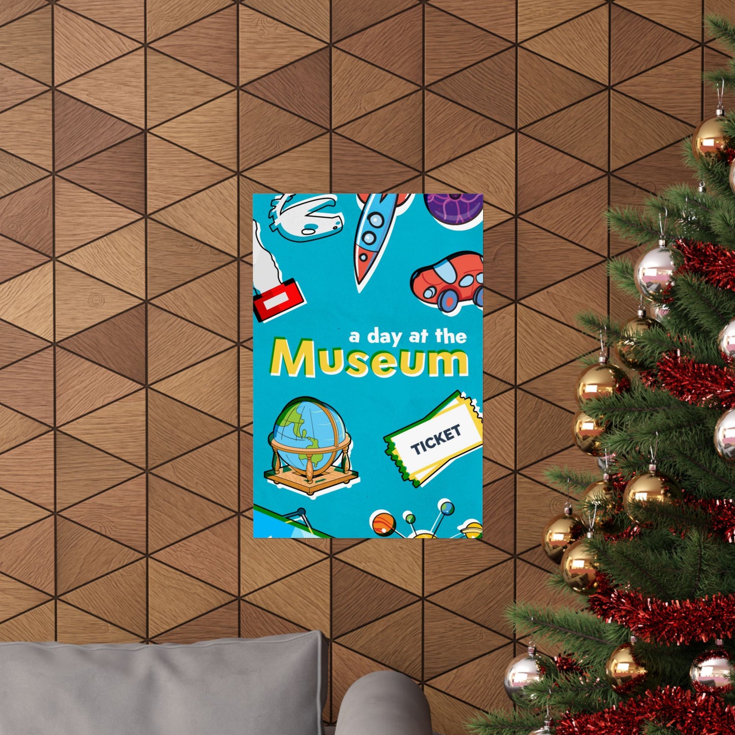Poster I V5 I A Day At The Museum Preschool Series Graphic I Vertical